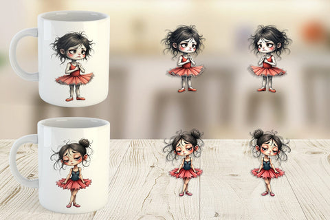 Mug Wrap Grumpy Ballerina Chaos Sublimation artnoy 
