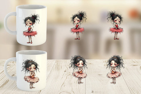Mug Wrap Grumpy Ballerina Chaos Sublimation artnoy 