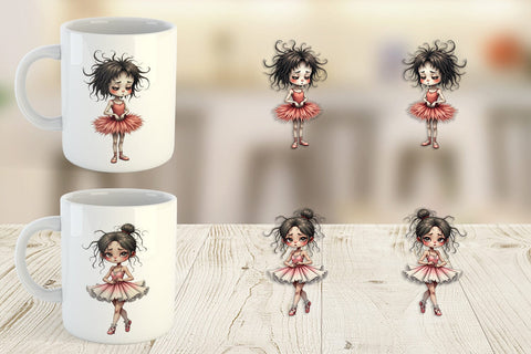 Mug Wrap Grumpy Ballerina Chaos Sublimation artnoy 