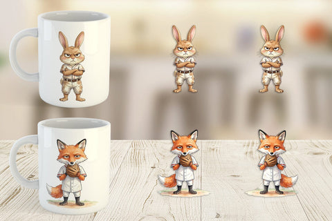 Mug Wrap Grumpy Baseball Outfielder Watercolor Sublimation artnoy 