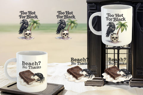 Mug Wrap Grumpy Beach Goth Typography Sublimation artnoy 