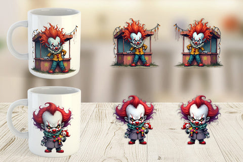 Mug Wrap Grumpy Clown Sublimation artnoy 