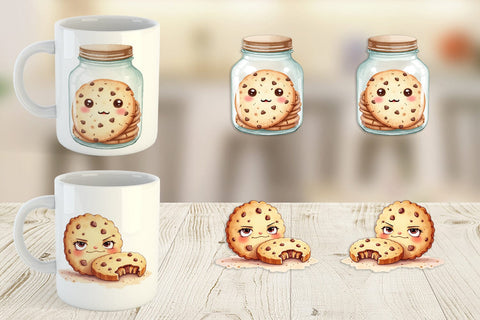 Mug Wrap Grumpy Cookies Sublimation artnoy 