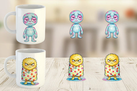 Mug Wrap Grumpy Cosmic Vacation Sublimation artnoy 