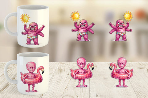 Mug Wrap Grumpy Cosmic Vacation Sublimation artnoy 