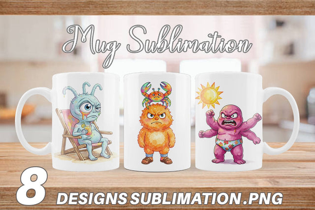Mug Wrap Grumpy Cosmic Vacation Sublimation artnoy 