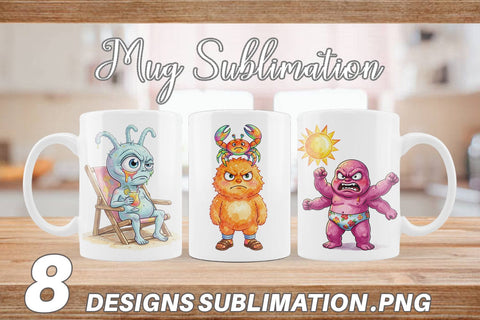 Mug Wrap Grumpy Cosmic Vacation Sublimation artnoy 