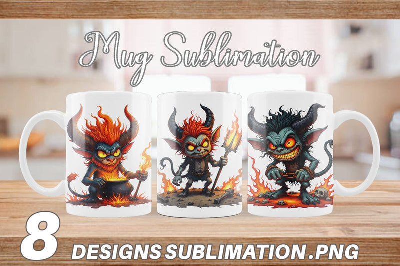 Mug Wrap Grumpy Demon Sublimation artnoy 