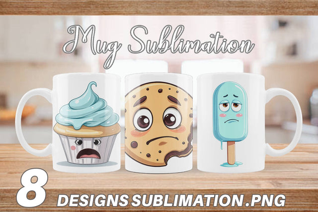 Mug Wrap Grumpy Desserts Sublimation artnoy 