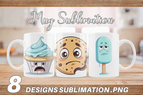 Mug Wrap Grumpy Desserts Sublimation artnoy 