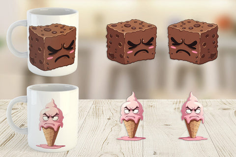 Mug Wrap Grumpy Desserts Sublimation artnoy 