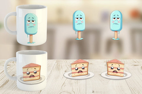 Mug Wrap Grumpy Desserts Sublimation artnoy 