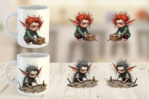 Mug Wrap Grumpy Elf Workshop Sublimation artnoy 