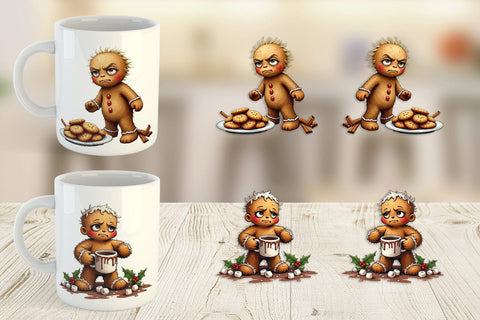 Mug Wrap Grumpy Gingerbread Gang Sublimation artnoy 