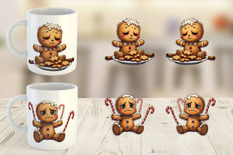 Mug Wrap Grumpy Gingerbread Gang Sublimation artnoy 