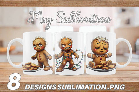 Mug Wrap Grumpy Gingerbread Gang Sublimation artnoy 