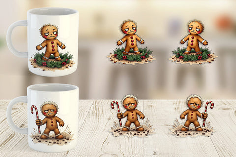 Mug Wrap Grumpy Gingerbread Gang Sublimation artnoy 