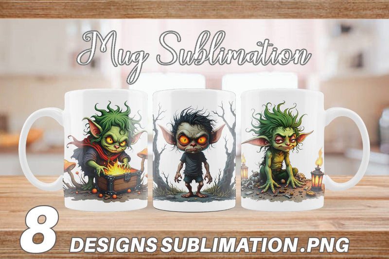 Mug Wrap Grumpy Goblin Sublimation artnoy 