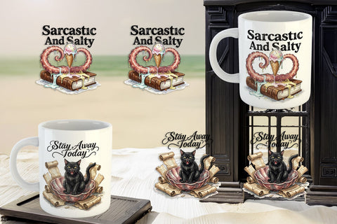 Mug Wrap Grumpy Gothic Summerween Quote Sublimation artnoy 