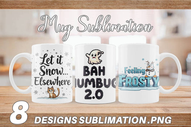 Mug Wrap Grumpy Greetings A Bah Humbug Quote Sublimation artnoy 