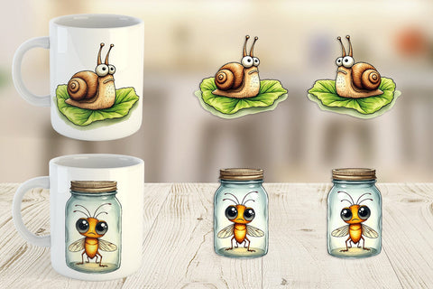 Mug Wrap Grumpy Kitchen Critters Sublimation artnoy 