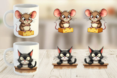 Mug Wrap Grumpy Kitchen Critters Sublimation artnoy 