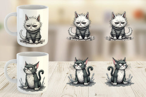 Mug Wrap Grumpy Kitty Sublimation artnoy 