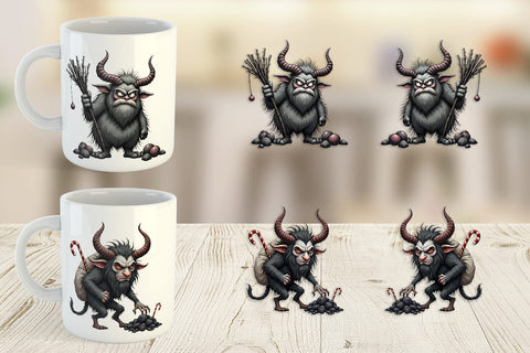 Mug Wrap Grumpy Krampus Sublimation artnoy 