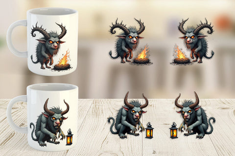 Mug Wrap Grumpy Krampus Sublimation artnoy 