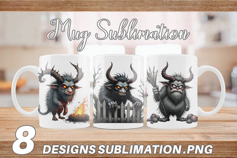 Mug Wrap Grumpy Krampus Sublimation artnoy 