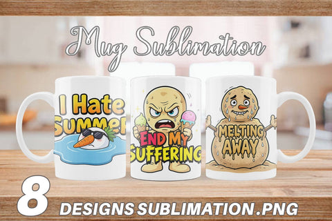 Mug Wrap Grumpy Melting Snowman Sarcastic Quotes Sublimation artnoy 