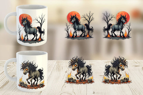 Mug Wrap Grumpy Phantom Horse Sublimation artnoy 