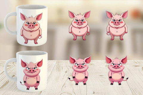 Mug Wrap Grumpy Pig Sublimation artnoy 