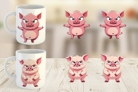 Mug Wrap Grumpy Pig Sublimation artnoy 