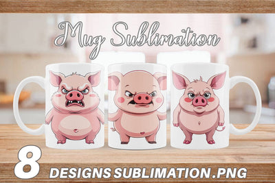Mug Wrap Grumpy Pig Sublimation artnoy 