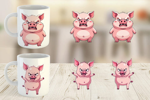 Mug Wrap Grumpy Pig Sublimation artnoy 