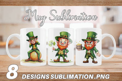 Mug Wrap Grumpy Retro Leprechaun Sublimation artnoy 