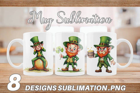 Mug Wrap Grumpy Retro Leprechaun Sublimation artnoy 