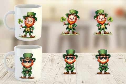 Mug Wrap Grumpy Retro Leprechaun Sublimation artnoy 