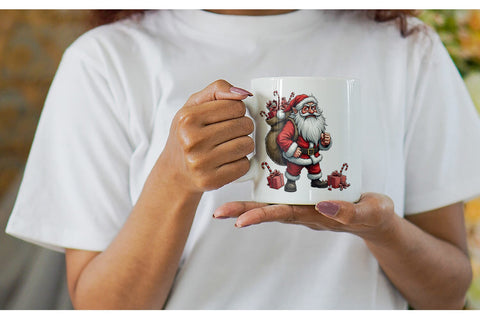 Mug Wrap Grumpy Santa Sublimation artnoy 