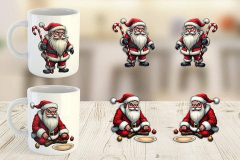 Mug Wrap Grumpy Santa Sublimation artnoy 