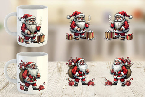 Mug Wrap Grumpy Santa Sublimation artnoy 