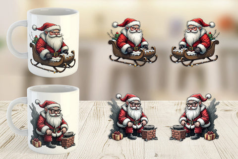 Mug Wrap Grumpy Santa Sublimation artnoy 