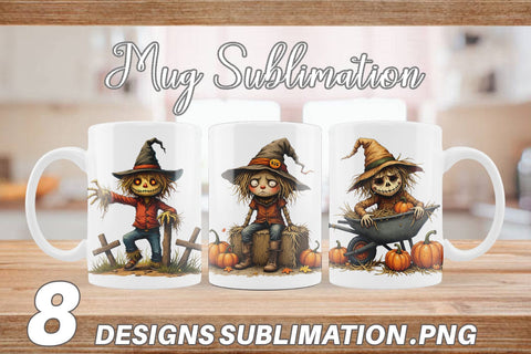 Mug Wrap Grumpy Scarecrow Sublimation artnoy 