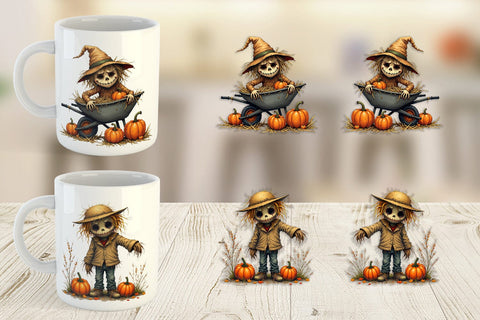 Mug Wrap Grumpy Scarecrow Sublimation artnoy 