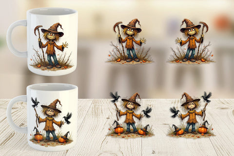 Mug Wrap Grumpy Scarecrow Sublimation artnoy 