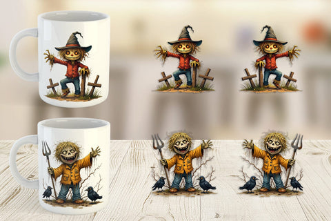 Mug Wrap Grumpy Scarecrow Sublimation artnoy 