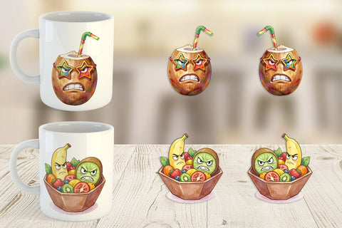 Mug Wrap Grumpy Summerween Luau Treats Sublimation artnoy 