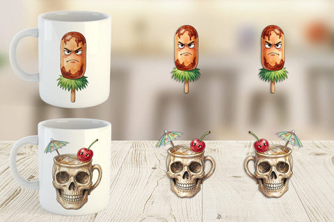 Mug Wrap Grumpy Summerween Luau Treats Sublimation artnoy 