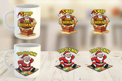 Mug Wrap Grumpy Surfer Santa Sarcastic Quotes Sublimation artnoy 
